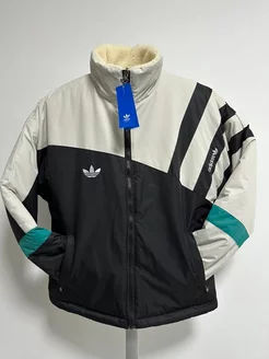 Куртка двухсторонняя барашек в стиле 90х Adidas 255501024 купить за 5 939 ₽ в интернет-магазине Wildberries