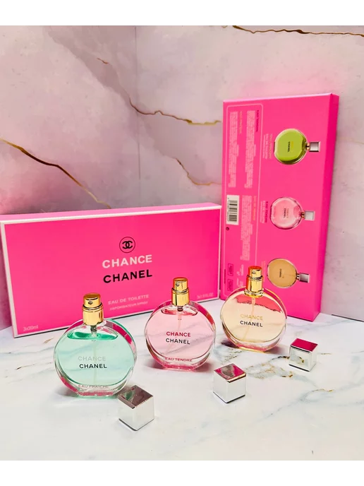 Chanel Набор Духов Шанель Шанс Фреш Тендер 3в1, вариант, фото 2