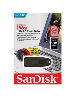 flash-накопитель USB 3.0 64ГБ Ultra Sandisk 255533595 купить за 382 ₽ в интернет-магазине Wildberries