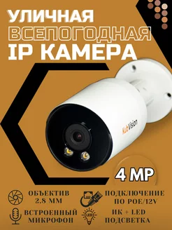 Камера poe 4 мп уличная ip с микрофоном