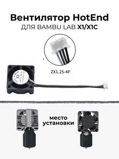 Вентилятор ХотЭнеда hotend для X1 X1C