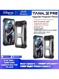 Tank 2 Pro 8849, с проектором 2. 4K, 23800 мАч, 12 ГБ + 256 ГБ Unihertz 255612949 купить за 52 372 ₽ в интернет-магазине Wildberries