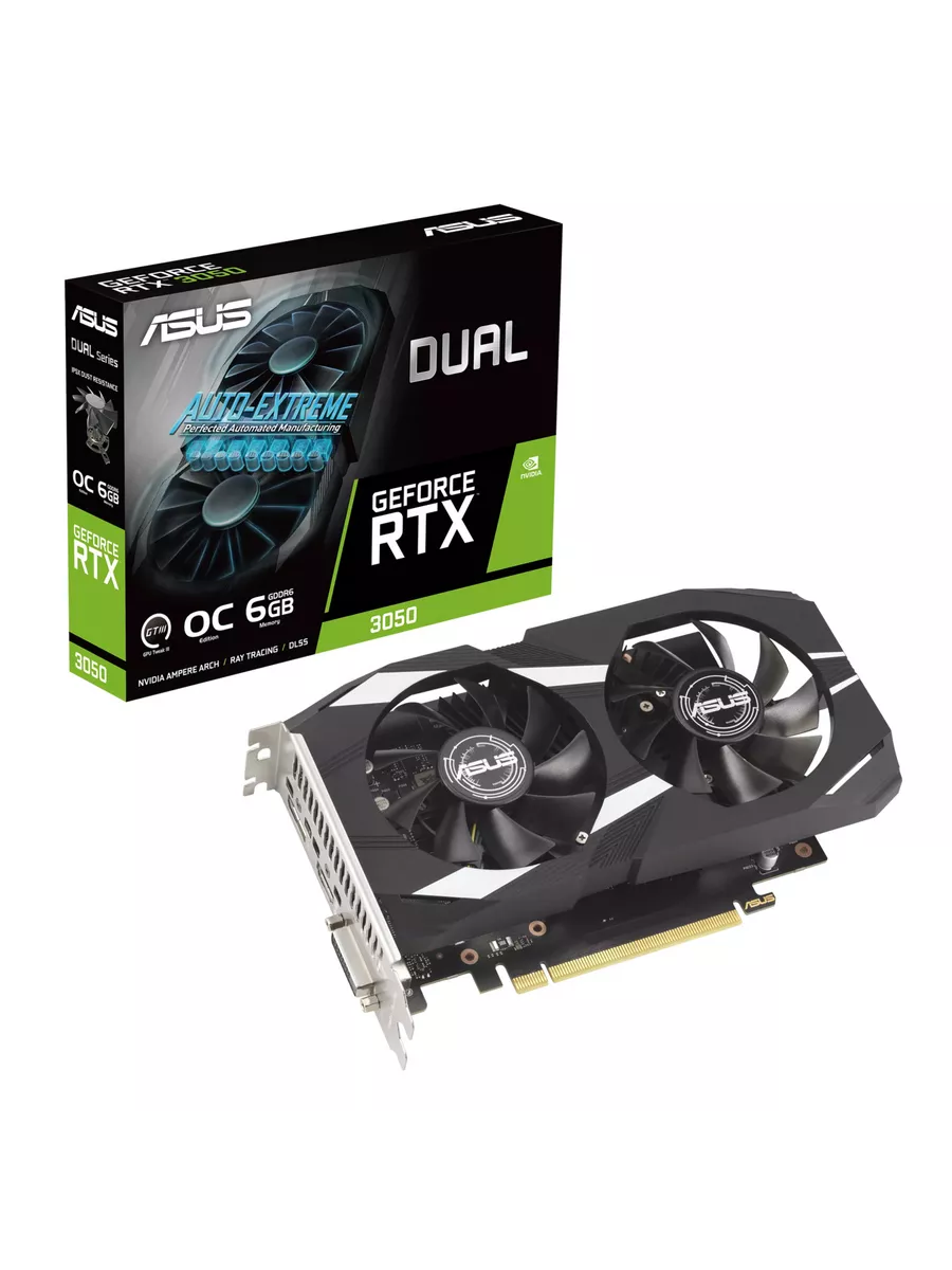 Видеокарта GeForce OC GDDR6 6GB 96-bit DUAL-RTX3050-O6G Asus 255636606 купить за 35 212 ₽ в интернет‑магазине Wildberries
