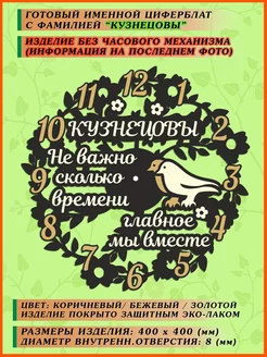 Часы именные (циферблат) с фамилией "Кузнецовы" 40 см АПЕЛЬСИН МАРКЕТ 255767829 купить за 1 827 ₽ в интернет-магазине Wildberries