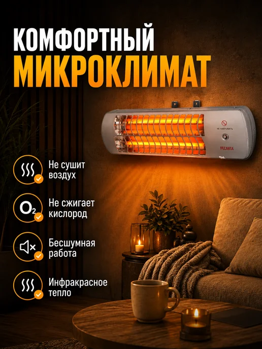 Инфракрасный обогреватель для дома настенный ИКО-1500Л — фото 2