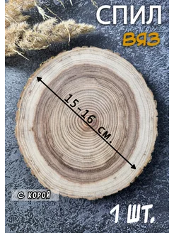Деревянные заготовки для творчества спил дерева Вяз 15-16 см