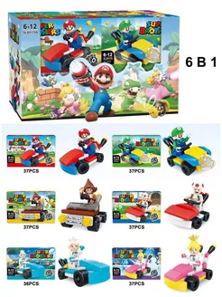 Конструктор Super Mario Супер Марио машинки 6 в1 аналог лего Lego. 255818353 купить за 597 ₽ в интернет-магазине Wildberries