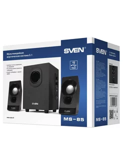 Колонки MS-85, чёрный SVEN 255910174 купить за 3 495 ₽ в интернет-магазине Wildberries