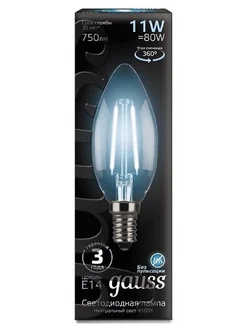 Gauss Лампа Filament Свеча 11W 830lm 4100К Е14 LED 1/10/50 1 Gauss 255928716 купить за 1 625 ₽ в интернет-магазине Wildberries