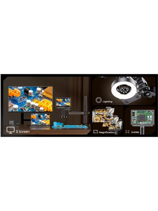 elikliv Электронный микроскоп 2000X HDMI 4K 10,1 дюйма, вариант, фото 8