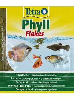 Корм хлопья Phyll Flakes для травоядных рыб 12 г