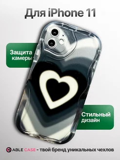 Прозрачный чехол на iPhone 11 с принтом