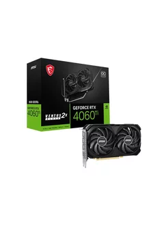 Видеокарта GeForce RTX 4060 Ti VENTUS 2X BLACK 8G OC 8 Гб MSI 256067940 купить за 44 809 ₽ в интернет-магазине Wildberries