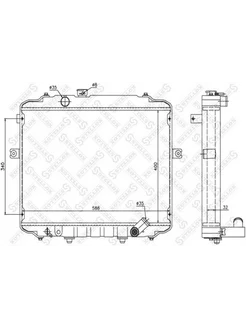 Радиатор охлаждения Hyundai H100 2.5D 93