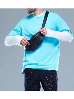 Футболка мужская oversize бирюзовая "GRIN" 256156086 купить за 1 010 ₽ в интернет-магазине Wildberries