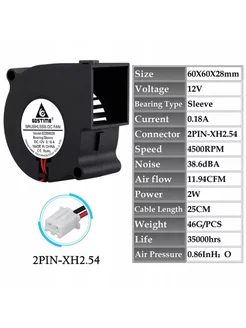 Бесщеточный вентилятор радиатора постоянного тока Slewa 12 256156950 купить за 1 582 ₽ в интернет-магазине Wildberries