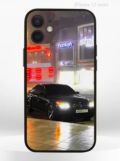 Чехол на iPhone 12 mini с принтом машина BMW