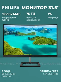 31.5" Монитор 325E1C(00 01), черный Philips 256270321 купить за 26 730 ₽ в интернет-магазине Wildberries