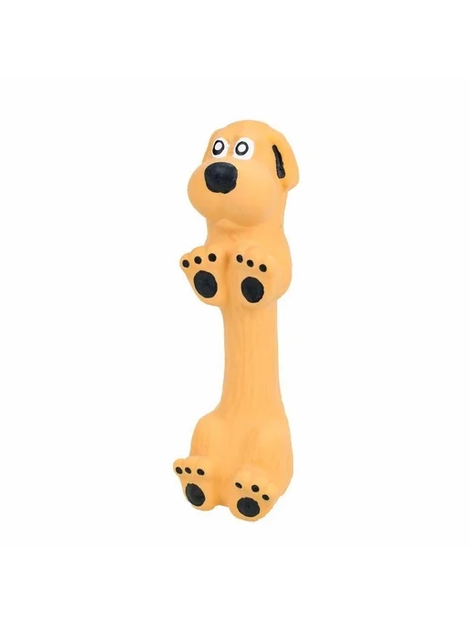 Petmax Игрушка для собак Собачка коричневая, латекс, 12,5 см, коричневый, фото 2