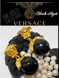 Серьги в стиле Versace LUCIA JEWELRY 256281213 купить за 1 336 ₽ в интернет-магазине Wildberries