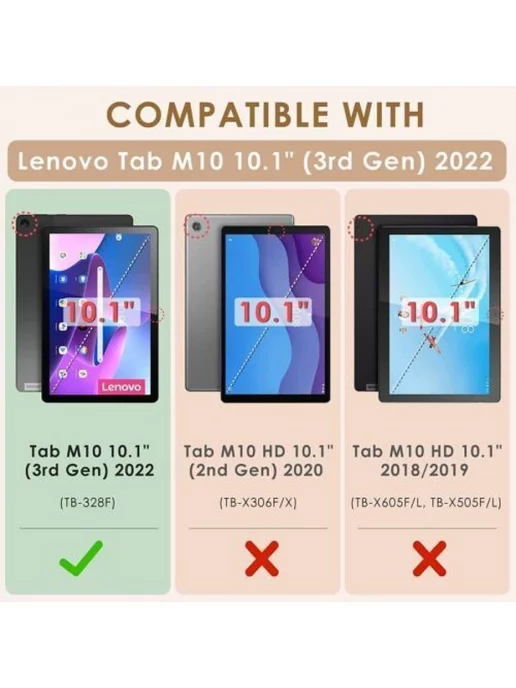 Fanoya Чехол для планшета Lenovo Tab M10 (3rd Gen) (TB328FU, TB, черный, фото 2