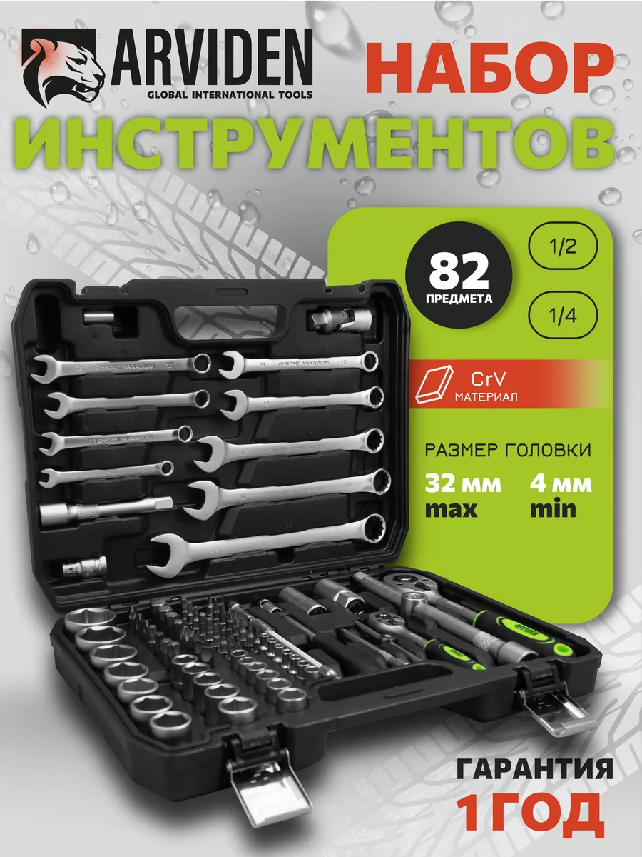 Набор инструментов 82 пр в кейсе