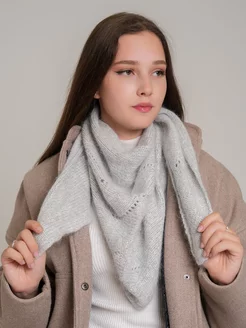 Косынка ажур из ангоры шарф платок теплый на шею Dika Knit 256324069 купить за 1 023 ₽ в интернет-магазине Wildberries