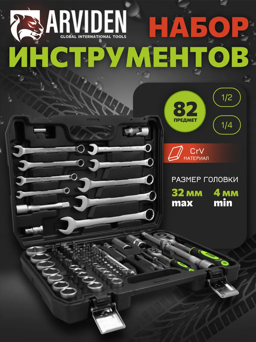 Набор инструментов 82 пр в кейсе