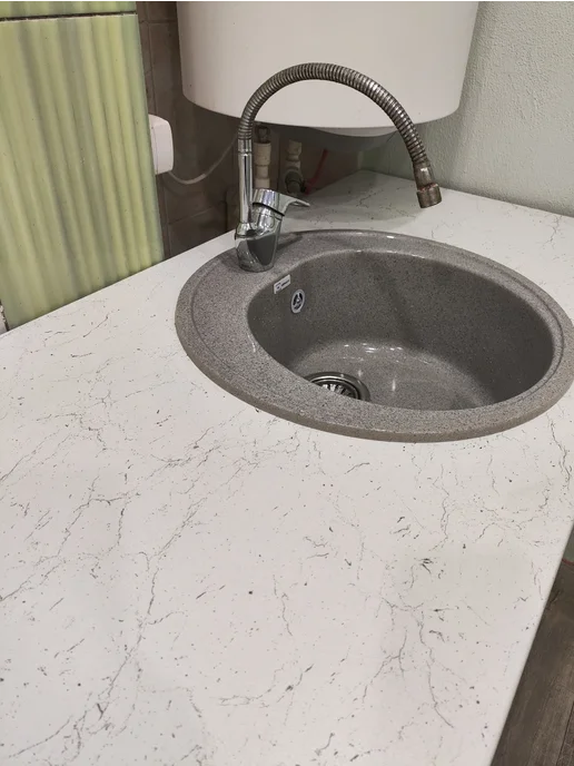 ULTRADECOR Фартук кухонный на стену 1200х600х6мм Мрамор Марквина белый, белый, фото 4
