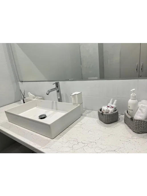 ULTRADECOR Фартук кухонный на стену 1200х600х6мм Мрамор Марквина белый, белый, фото 5