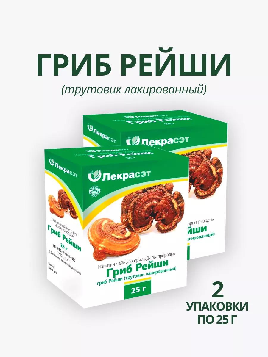 Рейши гриб 2 шт. трутовик лакированный