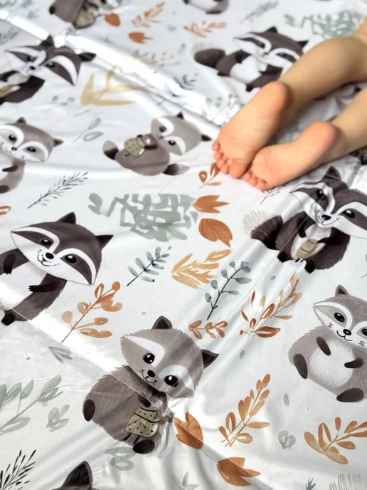lolo_store Коврик детский для ползания для новорожденных, белый, фото 7