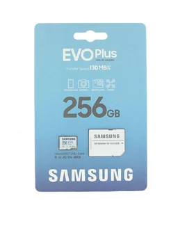 Карта памяти 256GB Samsung Class 10 Evo Plus U1 + SD адаптер