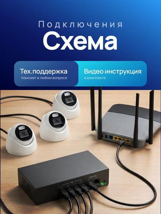 Forward системы безопасности Камеры для ПВЗ 2 с сервисом IPEYE Готовый комплект, белый, фото 5