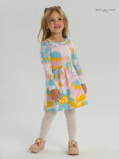 Платье в садик длинный рукав