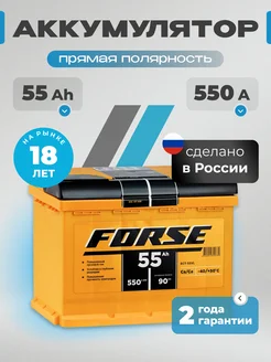 Аккумулятор автомобильный 55 Ah 550 A прямая полярность forse 256689831 купить за 7 168 ₽ в интернет-магазине Wildberries