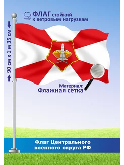 Односторонний флаг Центрального военного округа РФ