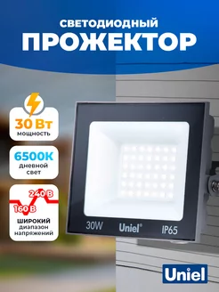 Прожектор светодиодный уличный 30 Вт 6500К IP65