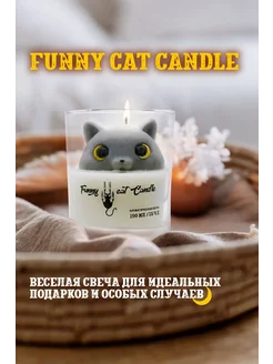 Арома свеча "Funny CAT candle" (смородиновый сорбет)