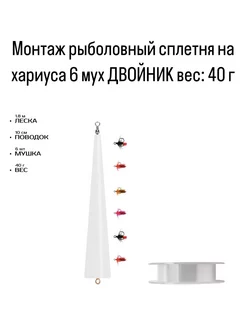 Монтаж рыболовный сплетня на хариуса 6 мух ДВОЙНИК 40 гр Супертренд 256898144 купить за 890 ₽ в интернет-магазине Wildberries