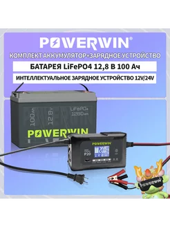 BT100 LiFePo4 Аккумулятор, Умное зарядное устройство P20 20A POWERWIN 256905140 купить за 29 799 ₽ в интернет-магазине Wildberries