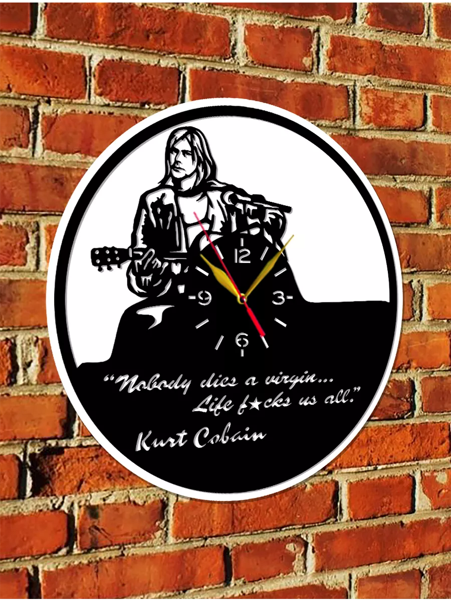 Настенные часы Nirvana, Нирвана, Курт Кобейн — фото 6