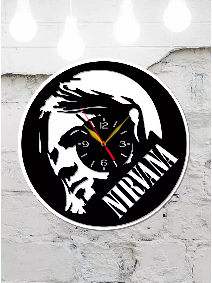 Настенные часы Nirvana, Нирвана, Курт Кобейн — фото 4