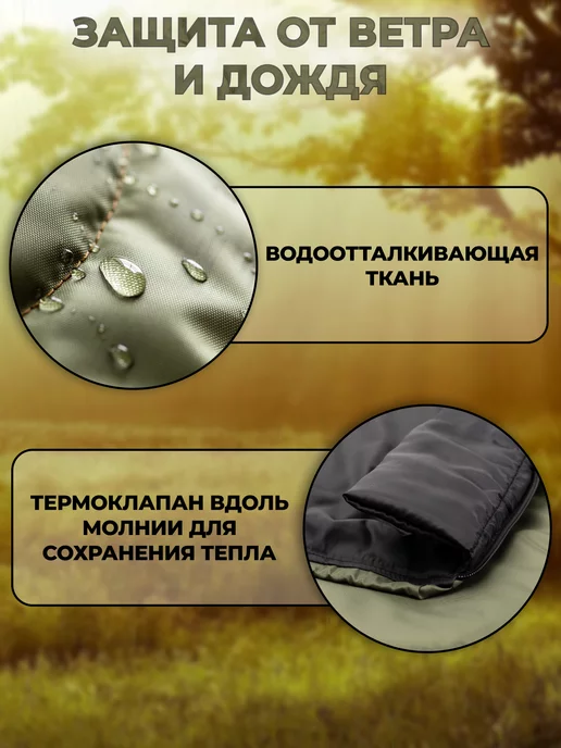 MOONLAX Спальный мешок-одеяло туристический 200×70 см, 200x70 см, фото 6