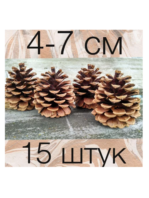 Шишки, коричневый