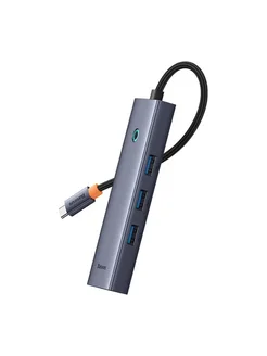 Хаб-разветвитель на 6 портов Type-C + 3USB + RJ45 + HDMI Baseus 256999349 купить за 3 911 ₽ в интернет-магазине Wildberries