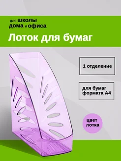 Лоток вертикальный Тропик фиолетовый Интэк 257009953 купить за 354 ₽ в интернет-магазине Wildberries