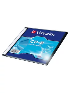 Диск CD-R в коробке Slim 5мм 700MB 52x, 1 штука Verbatim 257045338 купить за 156 ₽ в интернет-магазине Wildberries