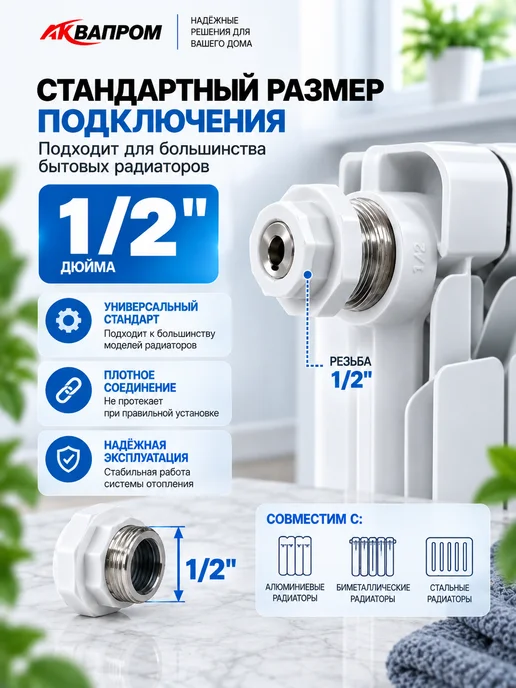 Аквапром Монтажный комплект для радиатора 3 4 дюйма, вариант, фото 4