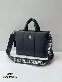 Сумка через плечо дутая тоут шоппер karl lagerfeld 257078712 купить за 4 284 ₽ в интернет-магазине Wildberries